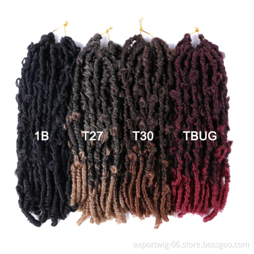 Synthetic Butterfly Locs Braiding Hair Extension Curl Locs Crochet Hair Goddess Ombre Wholesale Butterfly Locs Bulk For Woman